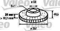 VALEO 186589 Тормозной диск