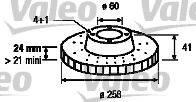 VALEO 186592 Тормозной диск