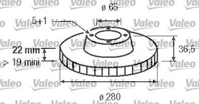 VALEO 186604 Тормозной диск