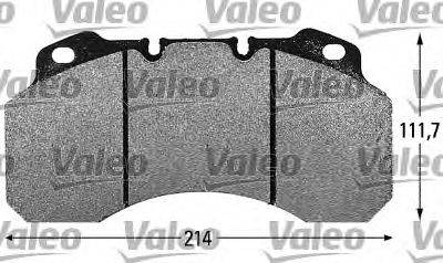 VALEO 541676 Комплект тормозных колодок, дисковый тормоз