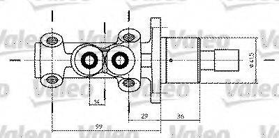 VALEO 350734 Главный тормозной цилиндр