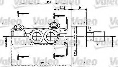 VALEO 402329 Главный тормозной цилиндр