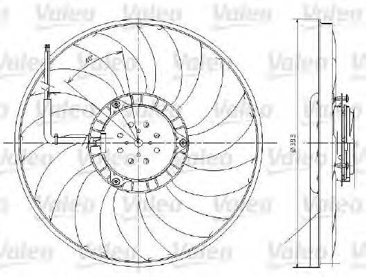 VALEO 696017 Вентилятор, охлаждение двигателя