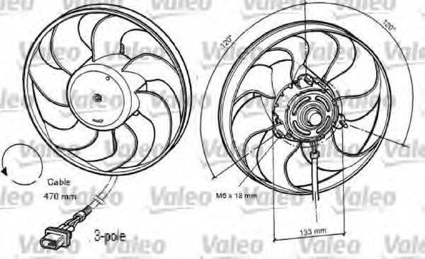 VALEO 696040 Вентилятор, охлаждение двигателя