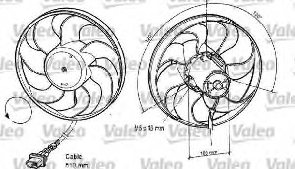 VALEO 696042 Вентилятор, охлаждение двигателя