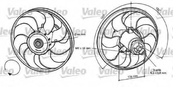 VALEO 696056 Вентилятор, охлаждение двигателя