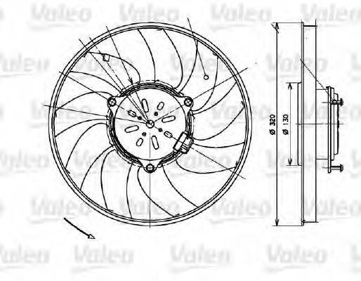 VALEO 696082 Вентилятор, охлаждение двигателя