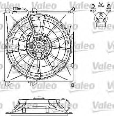 VALEO 696123 Электродвигатель, вентилятор радиатора