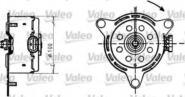 VALEO 698086 Электродвигатель, вентилятор радиатора