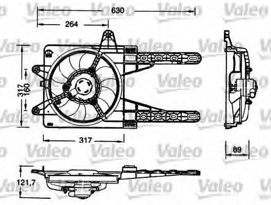 VALEO 698178 Электродвигатель, вентилятор радиатора