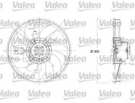 VALEO 698187 Вентилятор, охлаждение двигателя