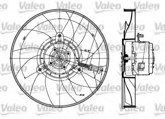 VALEO 698357 Вентилятор, охлаждение двигателя