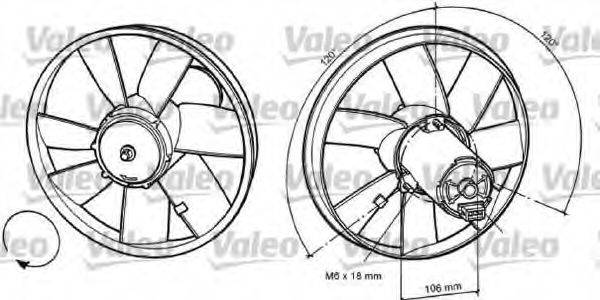 VALEO 698367 Вентилятор, охлаждение двигателя