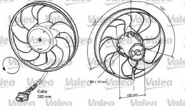 VALEO 698372 Вентилятор, охлаждение двигателя