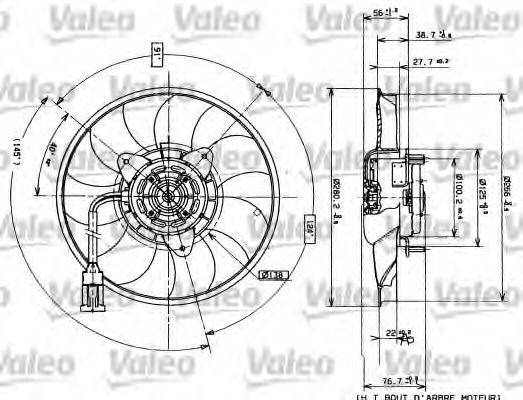 VALEO 698423 Вентилятор, охлаждение двигателя