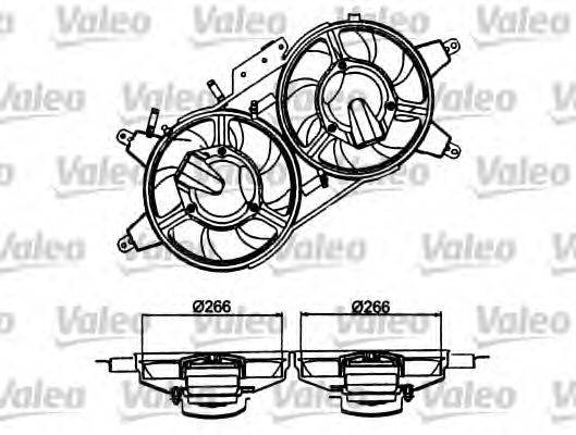 VALEO 698482 Электродвигатель, вентилятор радиатора