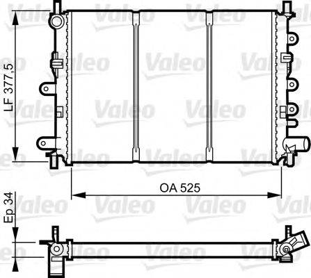 VALEO 730858 Радиатор, охлаждение двигателя