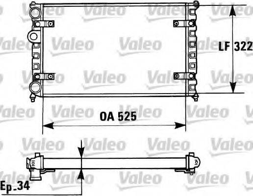 VALEO 730947 Радиатор, охлаждение двигателя