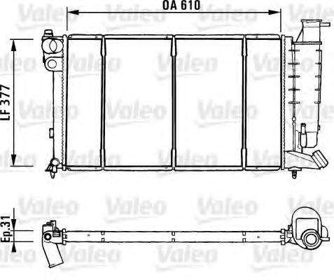 VALEO 731181 Радиатор, охлаждение двигателя