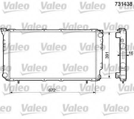 VALEO 731438 Радиатор, охлаждение двигателя