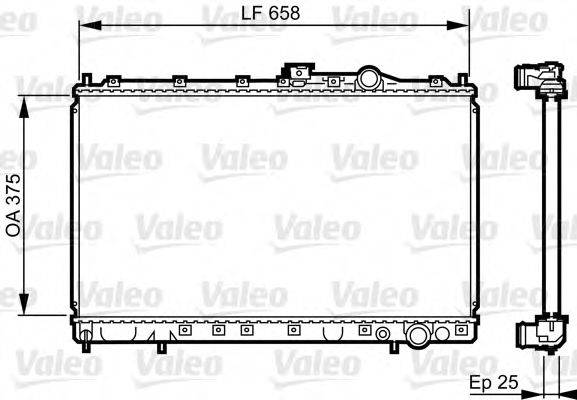 VALEO 731451 Радиатор, охлаждение двигателя