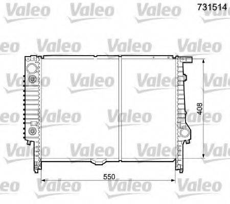 VALEO 731514 Радиатор, охлаждение двигателя