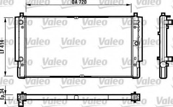 VALEO 731616 Радиатор, охлаждение двигателя