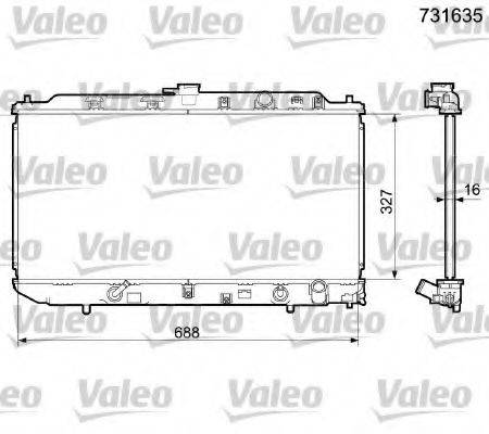 VALEO 731635 Радиатор, охлаждение двигателя