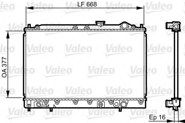 VALEO 731642 Радиатор, охлаждение двигателя