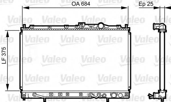VALEO 731649 Радиатор, охлаждение двигателя