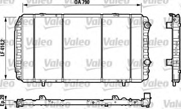 VALEO 732342 Радиатор, охлаждение двигателя