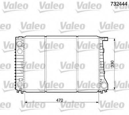 VALEO 732444 Радиатор, охлаждение двигателя