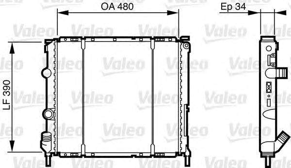 VALEO 732474 Радиатор, охлаждение двигателя