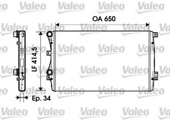 VALEO 732872 Радиатор, охлаждение двигателя