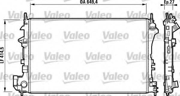VALEO 732876 Радиатор, охлаждение двигателя