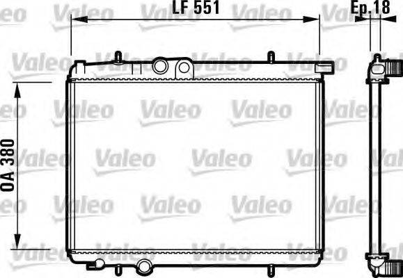 VALEO 732886 Радиатор, охлаждение двигателя