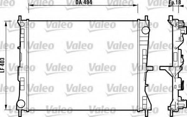 VALEO 732903 Радиатор, охлаждение двигателя