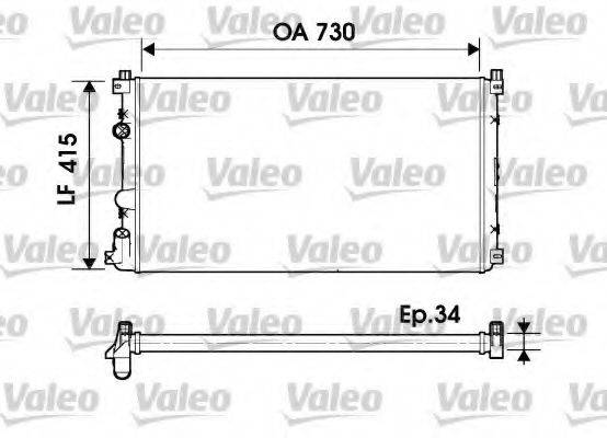 VALEO 732918 Радиатор, охлаждение двигателя