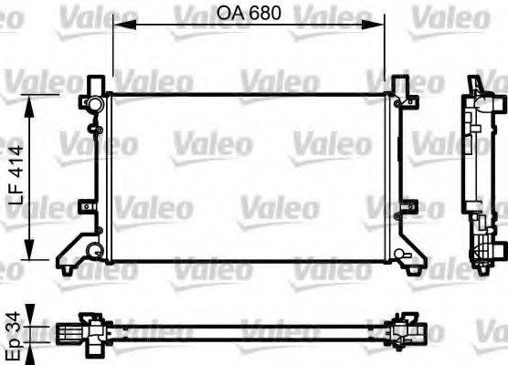 VALEO 732952 Радиатор, охлаждение двигателя