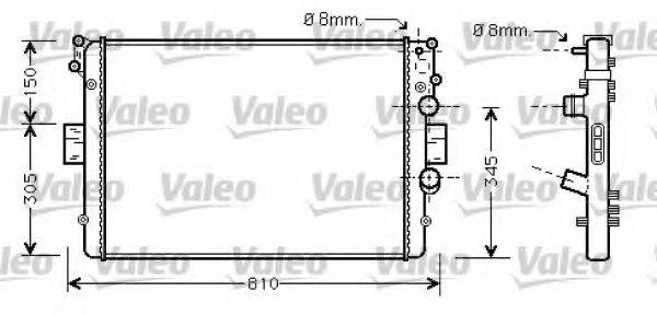 VALEO 734234 Радиатор, охлаждение двигателя