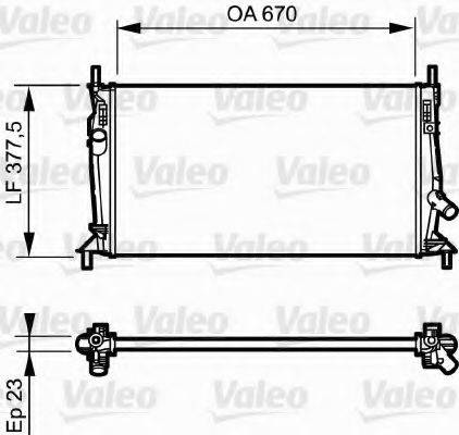 VALEO 734320 Радиатор, охлаждение двигателя