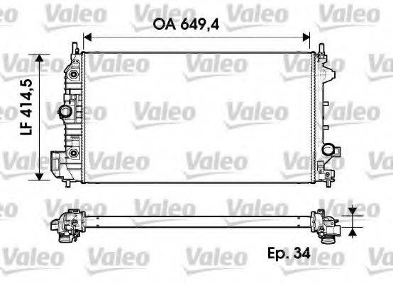 VALEO 734345 Радиатор, охлаждение двигателя