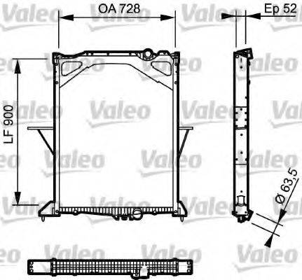 VALEO 735017 Радиатор, охлаждение двигателя