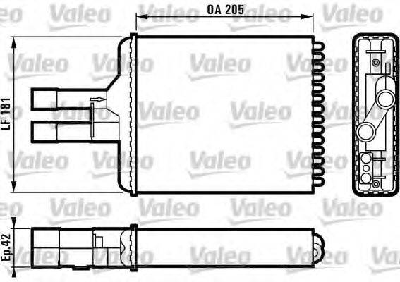 VALEO 812117 Теплообменник, отопление салона