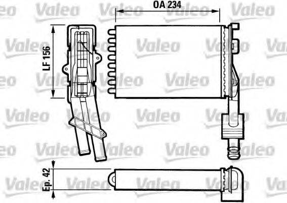 VALEO 883972 Теплообменник, отопление салона