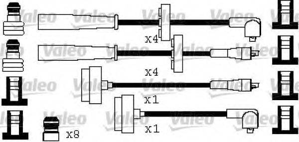 VALEO 346521 Комплект проводов зажигания