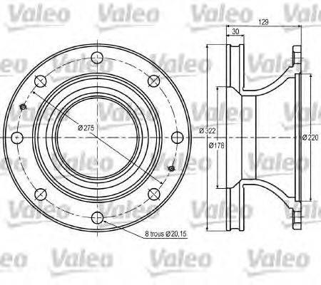 VALEO 187005 Тормозной диск
