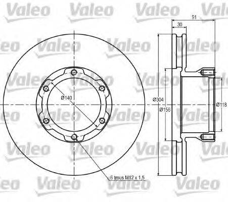 VALEO 187016 Тормозной диск