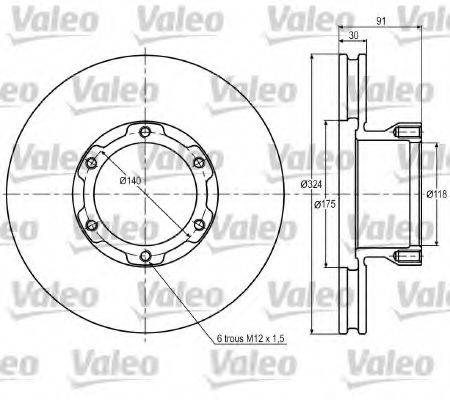 VALEO 187017 Тормозной диск