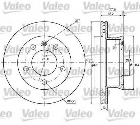 VALEO 187041 Тормозной диск